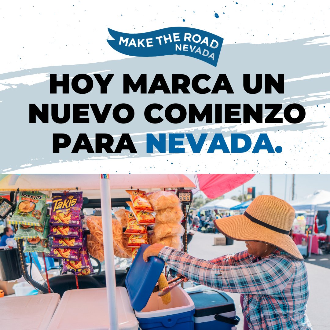 “This is a profound relief, a renewal of hope, and a validation of our hard work and contribution to the vibrant culture and economy of Nevada,” shared MRNV member + street vendor, 🤠🪗

#NVLeg @MakeTheRoadNV @FabianDonate