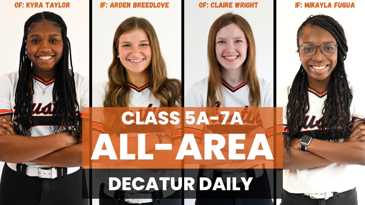 Congratulations to these ladies on making Decatur Daily’s Class 5-7A All-Area Team! We are so proud of you! GO BEARS!