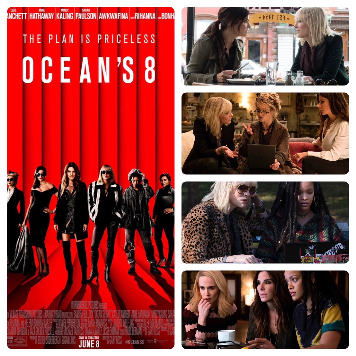 Ocean's 8 celebrates it's 5th anniversary today
#oceans8 #oceanseight #sandrabullock  #sandrabullockmovies #cateblanchett #cateblanchettfans #annehathaway #mindykaling #sarahpaulson  #awkwafina #rihanna #rihannalove #helenabonhamcarter #helenabonhamcarterfan #warnerbros