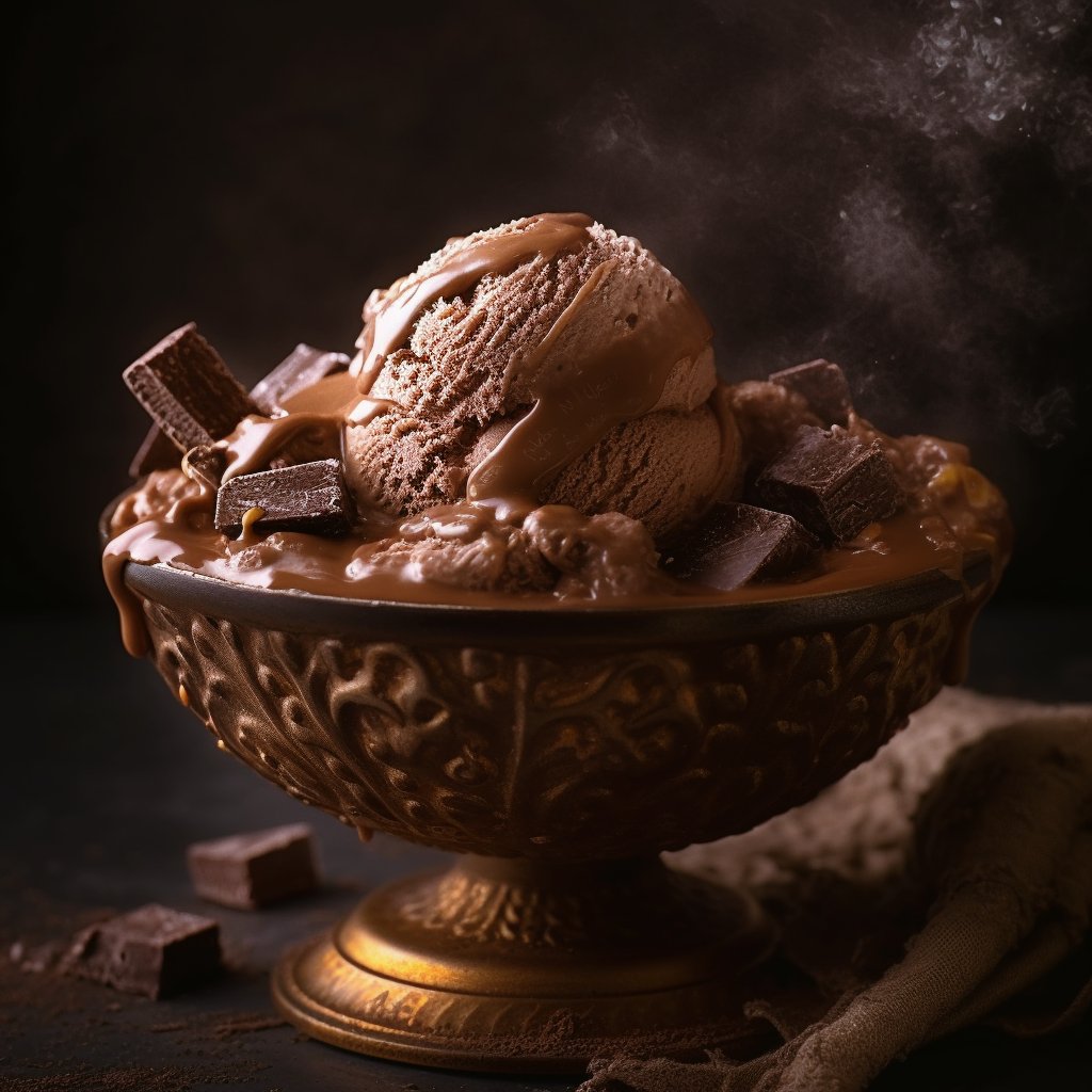 Today is national chocolate ice cream day in the USA so I renderized some ice cream for y'all. 

#ChocolateIceCream #design #aiart #aiartcommunity #aiartist #ArtificialImagination  #DigitalArt #ArtOfTheFuture #AIandArt  #midjourney5 #midjourney #MidjourneyAI