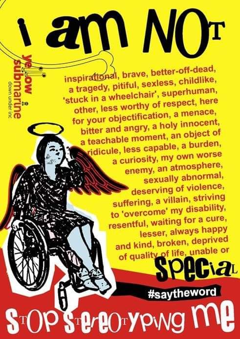 Avoidance of the term #Disability can be harmful, as it denies disability as a marker of identity and diversity

Language has power and its okay to #SayTheWord