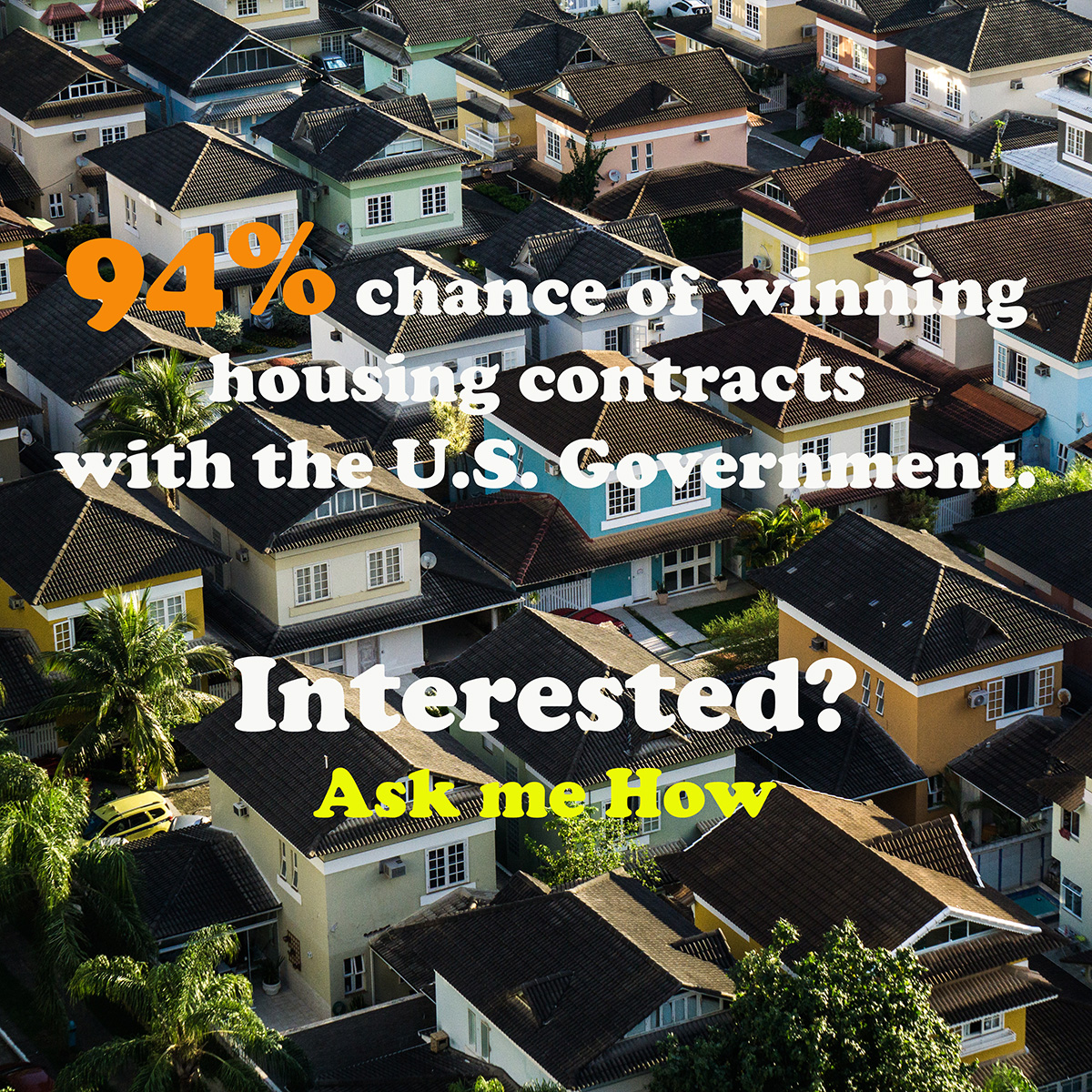 2 questions for you:

1️⃣ Can you fulfill large projects for the U.S. government?

2️⃣ Are you struggling to win any bids?

If your answer is 'yes' to both these questions you need to contact me right away!

#governmentcontracts