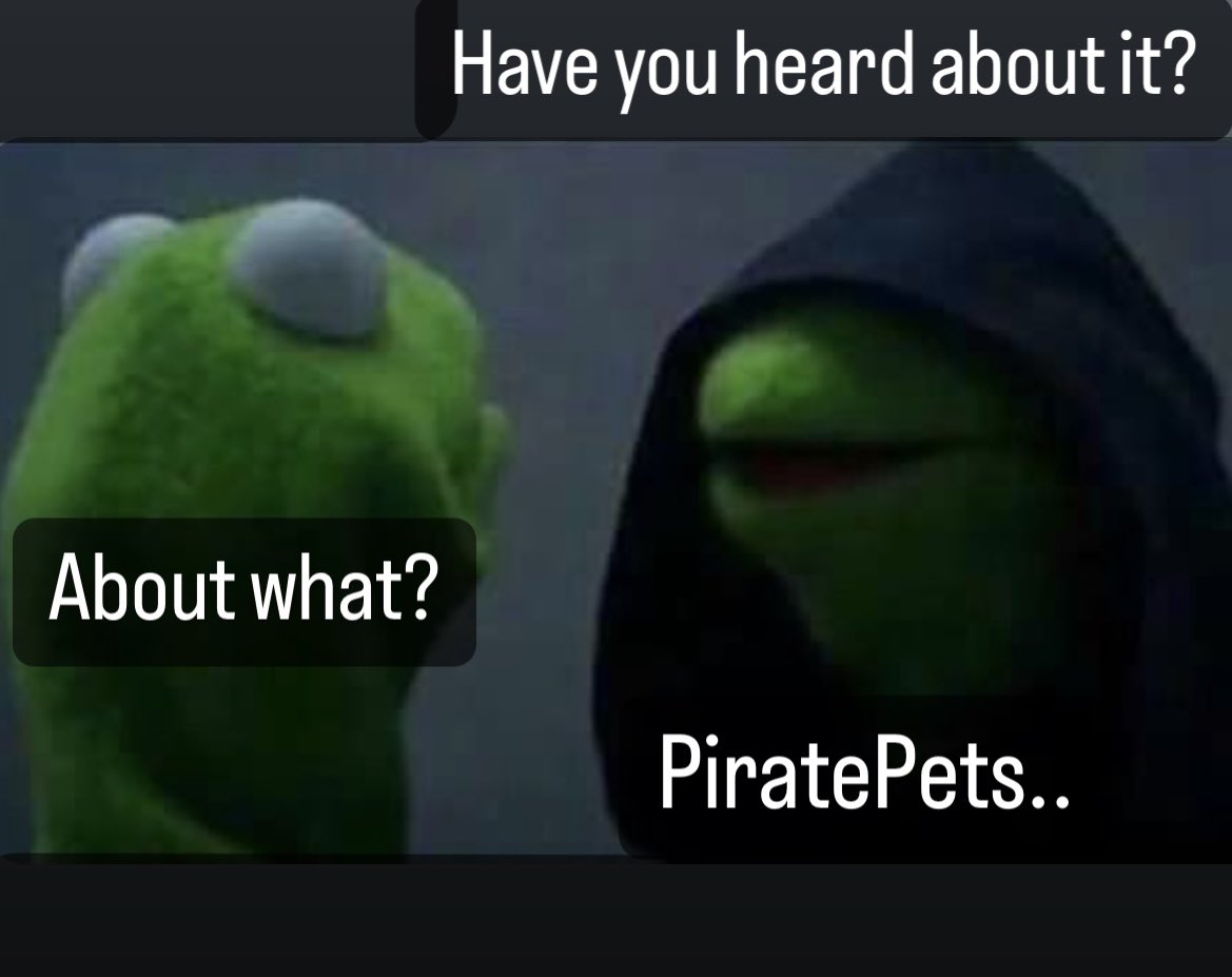 AmiroZero's tweet image. #piratepetsmemecompetition

;)