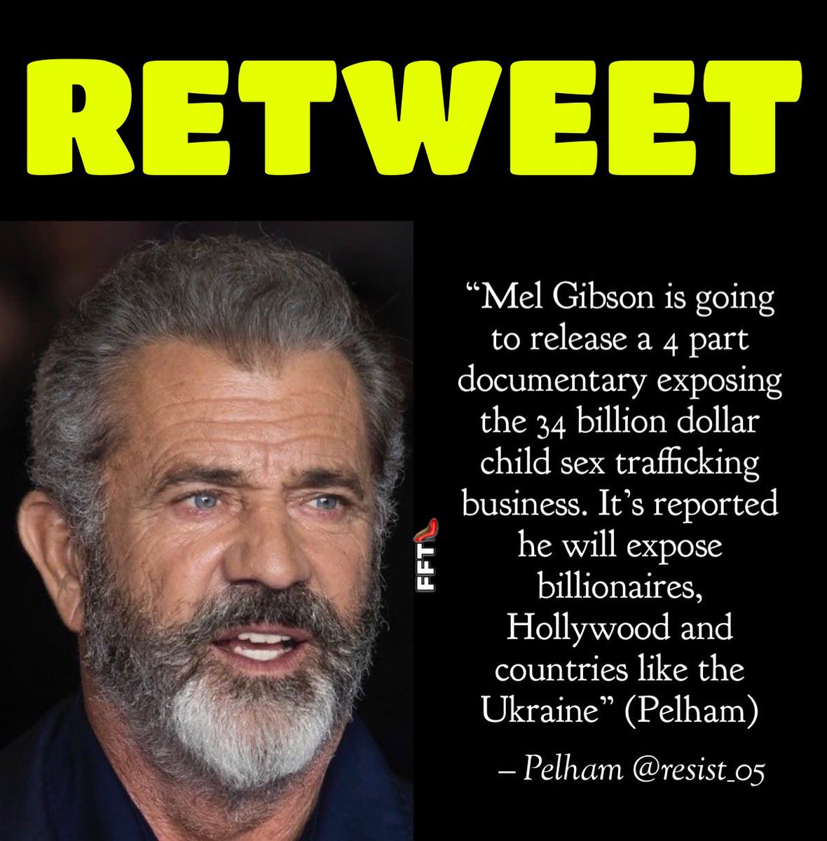 Mel Gibsons doing an expose of the paedophilia that's happening in Hollywood and Epstien Island, he'll be naming  name's in a 4 part documentary.

Can I say now, Mel Gibson did not commit suicide.