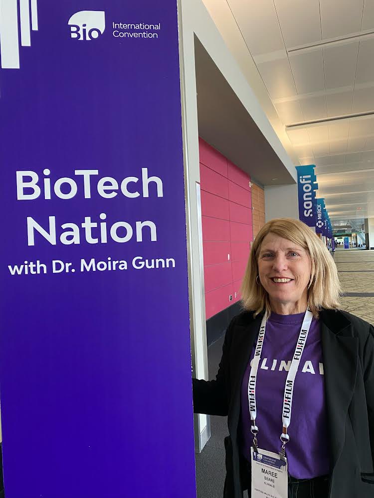 Enjoying the conversations with Moira Gunn Biotech Nation at #bio2023 about @ClinialsCT our AI and ability to speak to patients in #plain language increasing #diversity and accessibility in #clinicaltrials trials