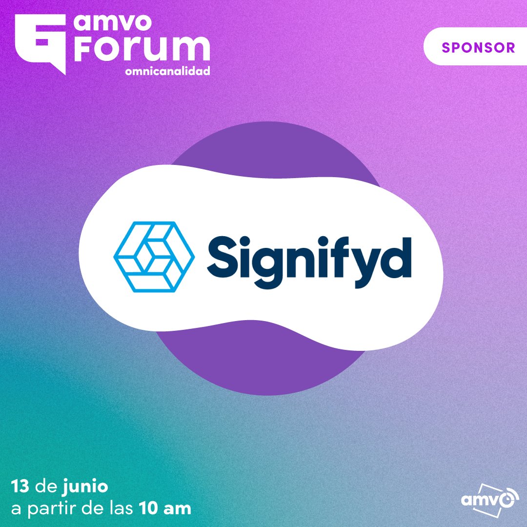 amvomexico's tweet image. #Signifyd nos acompaña en esta edición de AMVO Forum. No te pierdas todo el contenido que, con los expertos, hemos preparado para ti. Regístrate de manera gratuita aquí: hubs.la/Q01SjZR90.