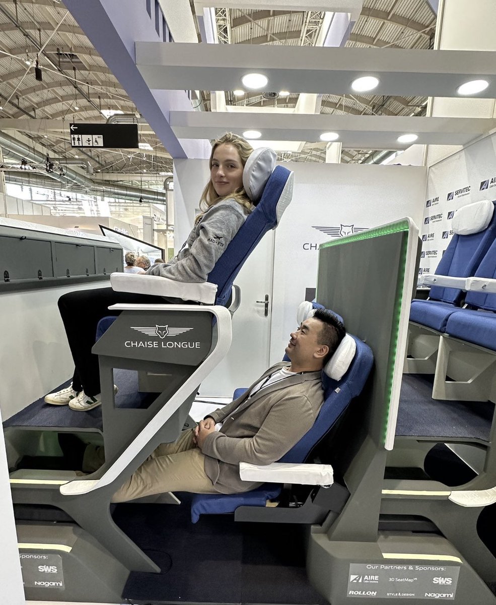 WallStreetMav's tweet image. New double decked economy class concept seat.

Fun for the farter, not so much for the fartee. 

Premium economy gets to be in the high ground?