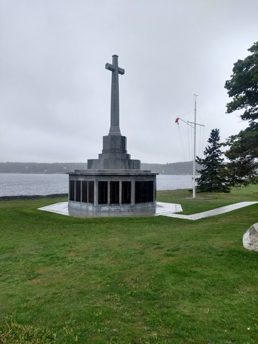 IanMaine's tweet photo. Halifax, Nova Scotia today. Very atmospheric near the sea thinking about the Battle of the Atlantic. Too late to get on board HMCS Sackville, but sobering given the size of the ship what they were expected to do. https://t.co/mlsROyvukT