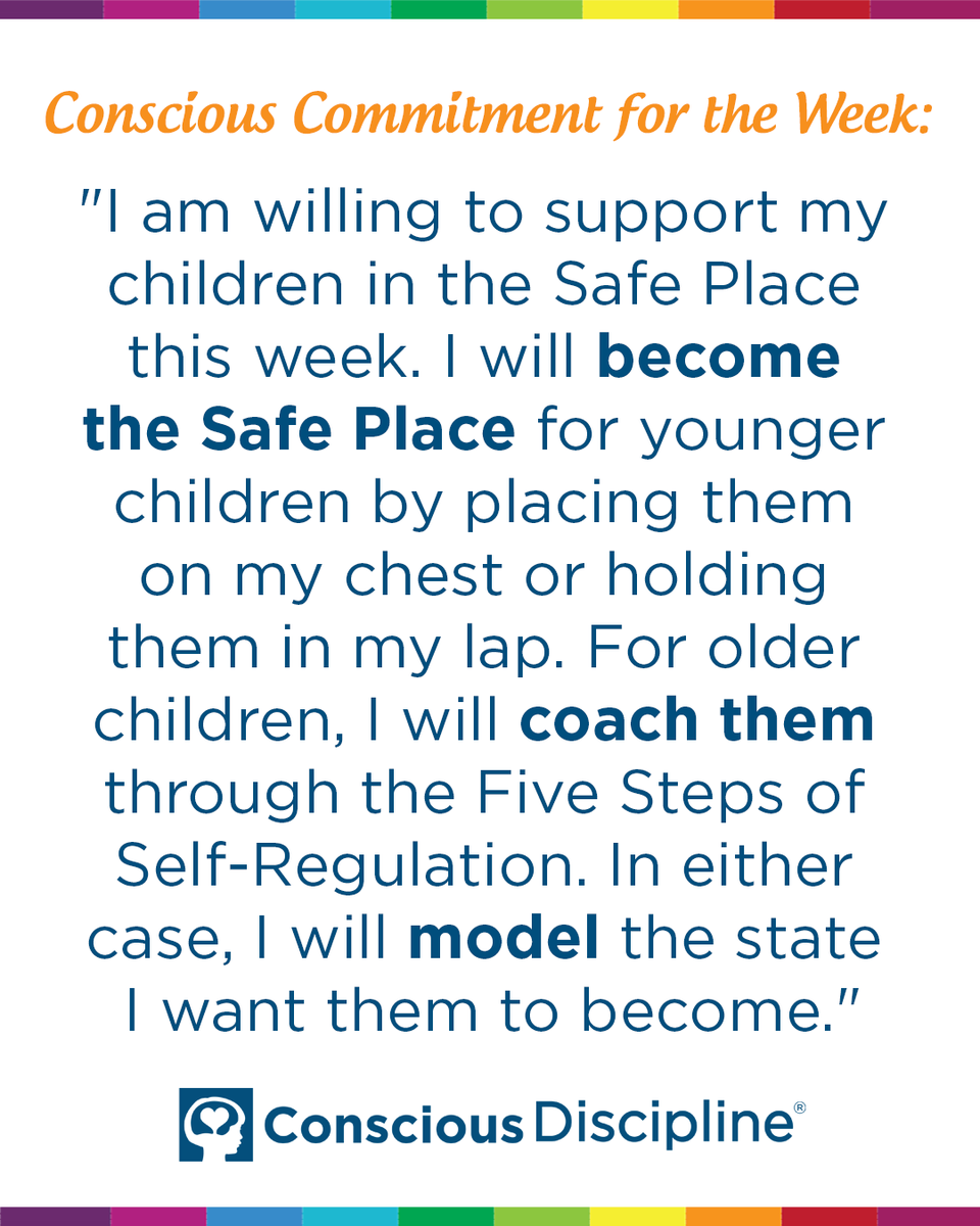 ConsciousD's tweet photo. See this week's Conscious Commitment about the Safe Place below, and if you're willing, comment down below "ImWillingRu?" ⭐️

Interested in learning more about the Five Steps of Regulation and how to coach children through their Big Feelings? Click here: https://t.co/MijADuUZA2 https://t.co/5hynXRlLKw