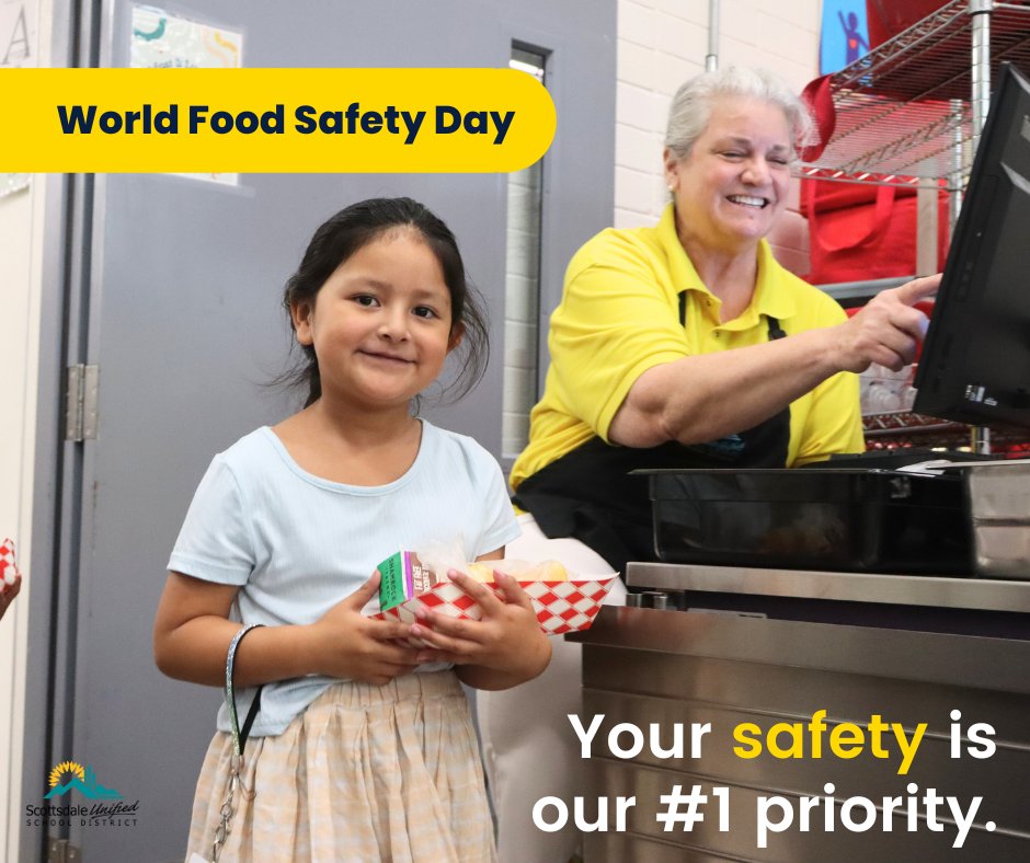 At each and every SUSD cafeteria, food safety is our top priority. We go above and beyond to make sure that our healthy, delicious meal options are always safe and enjoyable.

#WorldFoodSafetyDay #FoodStandardsSaveLives