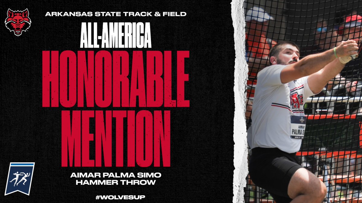 Aimar hurls 67.20m (220-6) in the men's hammer throw and finishes the season with Honorable Mention All-America honors!

#WolvesUp🐺