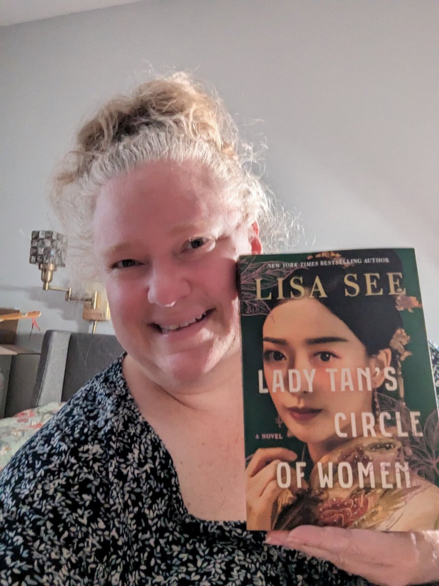 refereefan's tweet photo. It's here! It's here! It's here!!!  My pre-ordered copy of @Lisa_See's new book, Lady Tan's Circle of Women arrived today!  Photos do not do it justice! The cover is stunning! Can't wait to dig in!!!
@chaptersindigo
#LadyTansCircleOfWomen https://t.co/HVjiv9vGcX