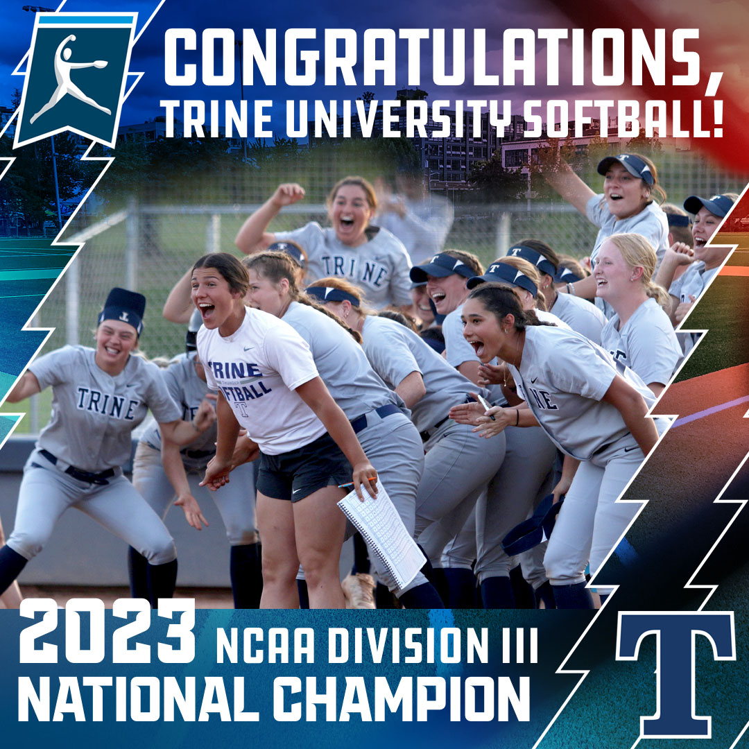 THE THUNDER WALK IT OFF AND ARE YOUR 2023 SOFTBALL NATIONAL CHAMPIONS! Carolyn Biel singles down the left field line to bring home the winning run! #GoThunder #TrineNation @TrineSoftball