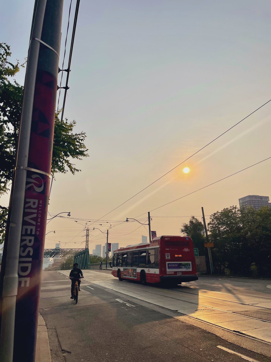 Another hazy day in the city. #RiversideTO