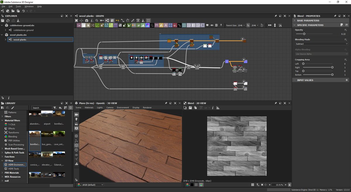 criscat's tweet image. Study time: wood planks using Substance Designer
#substancedesigner #substance3ddesigner #proceduralmaterial