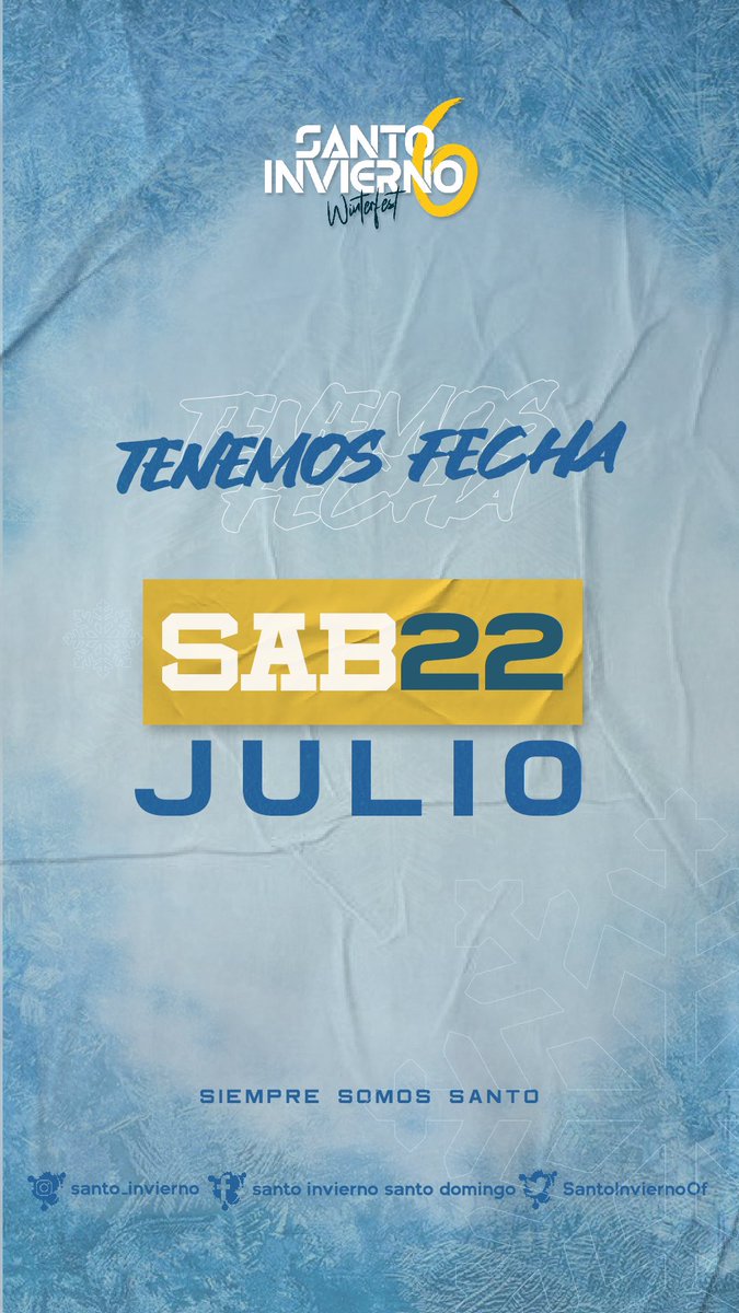 SantoInviernoOf's tweet photo. MUUUUCCHHHAAAACHHOOOSSS AHORA NOS VOLVIMOS A ILUSIONAR, TENEMOS FECHA GENTEEE!! ❄️🎉🎊 https://t.co/Nf1AzDsKyM