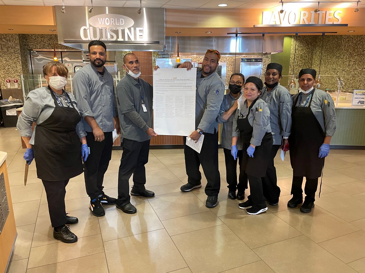 Administration at Providence Everett are offering extra shift incentives to many hospital workers to help solve staffing issues, but dietary workers have been left out! Monday, we delivered a petition demanding mgmt do the right thing, value our labor and include dietary workers.