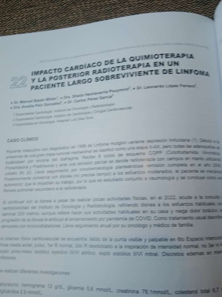 #LatiendoICCCV  Cardiólogos #CUBANOS como #autores de uno los capítulos del nuevo texto dedicado a la CARDIOONCOLOGÍA. Drs. Manuel Bazan, Sheila Hechavarría, Leonardo López y Amalia Peix. Nuestras felicitaciones a ustedes y de más autores del texto tan necesario.