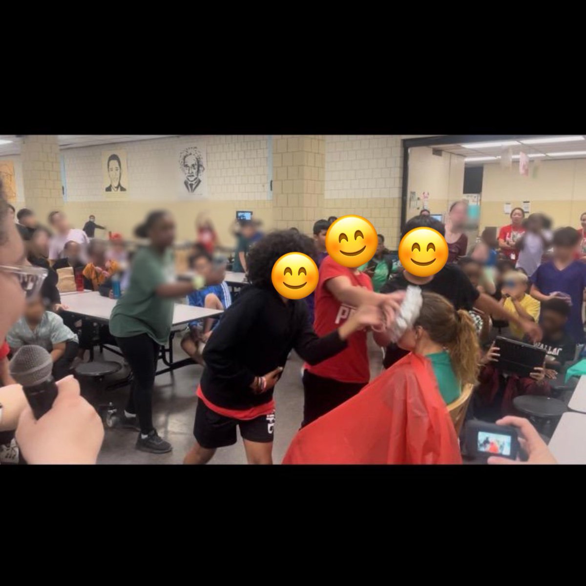 You never know what teacher hat you will need each day. Today for me, it was “the one who gets pied in front of the school” 🥧🦁 The ultimate student revenge!