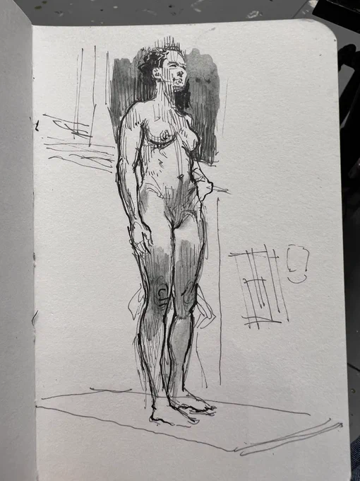Quick sketch of Anna at my Weds figure group