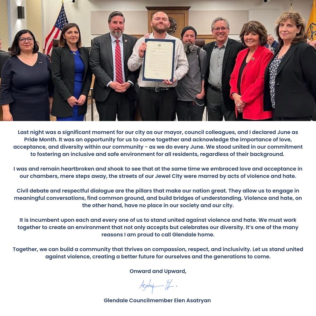 My message to our community: