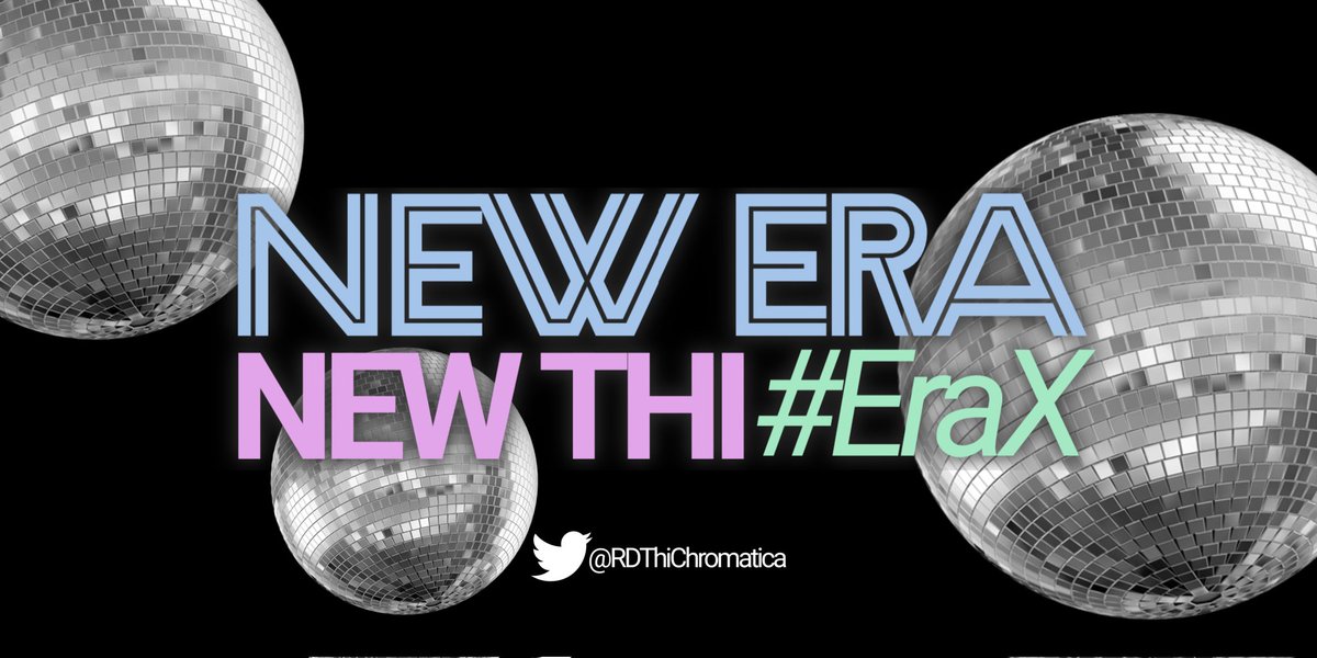 RDThiChromatica's tweet image. Filho do DISCONNECTION? Thi posta novo pôster para o "New Era New Thi" e novos elementos são adicionados: Disco Balls e logo colorida! Só vem #TC13!
