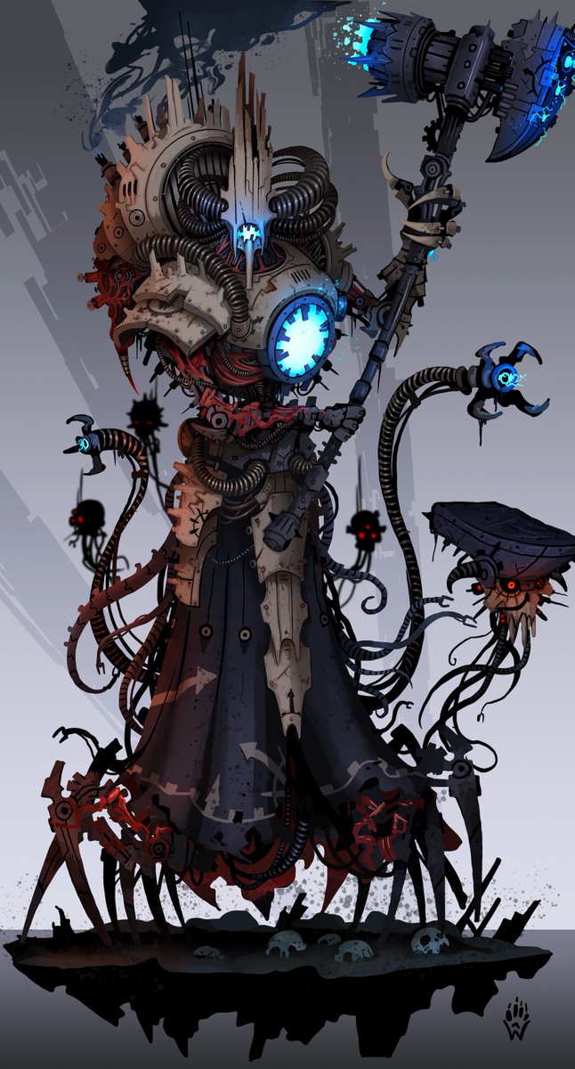 WolfdawgArt's tweet photo. Vashtorr the Arkifane and his Anvil headed servo skull buddy

#warhammercommunity #warhammer40k #conceptart https://t.co/3lIBaijmza