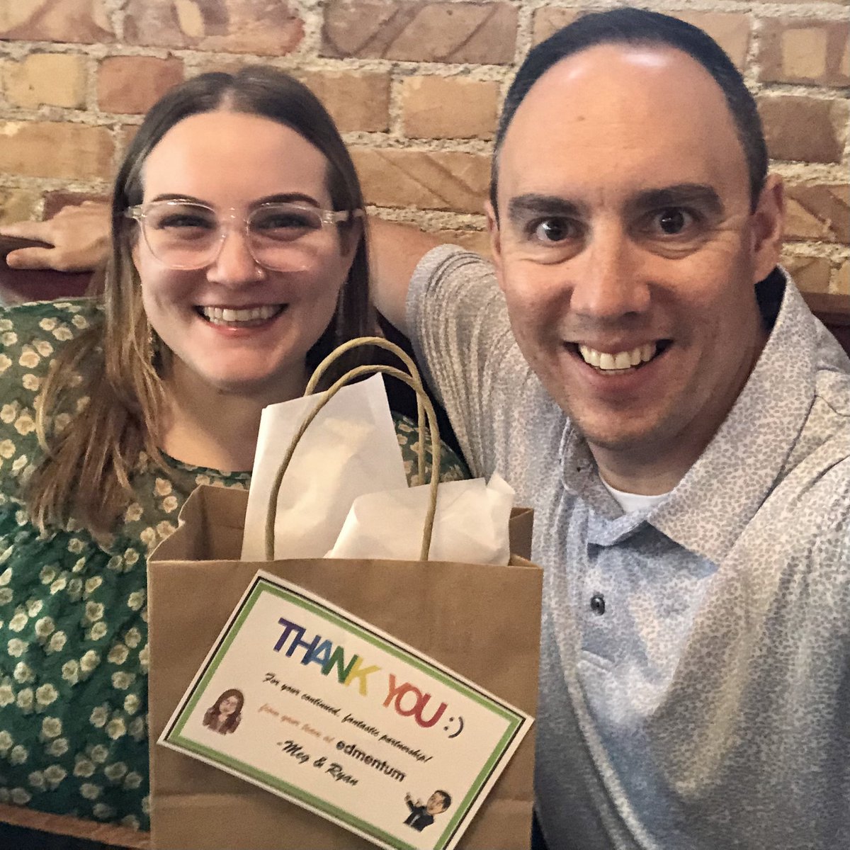 ryanwyoung78's tweet photo. @edmentum The Dynamic OH Duo of Meg &amp; Ryan, meeting up with customers for strategic planning and “thank you” treats!! #educatorfirst https://t.co/Q0x37j9i3c
