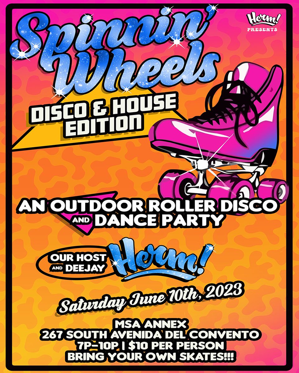 This Saturday Night! Tucson’s best roller Disco experience!  
#Tucson #msaannex #djherm #rollerdisco