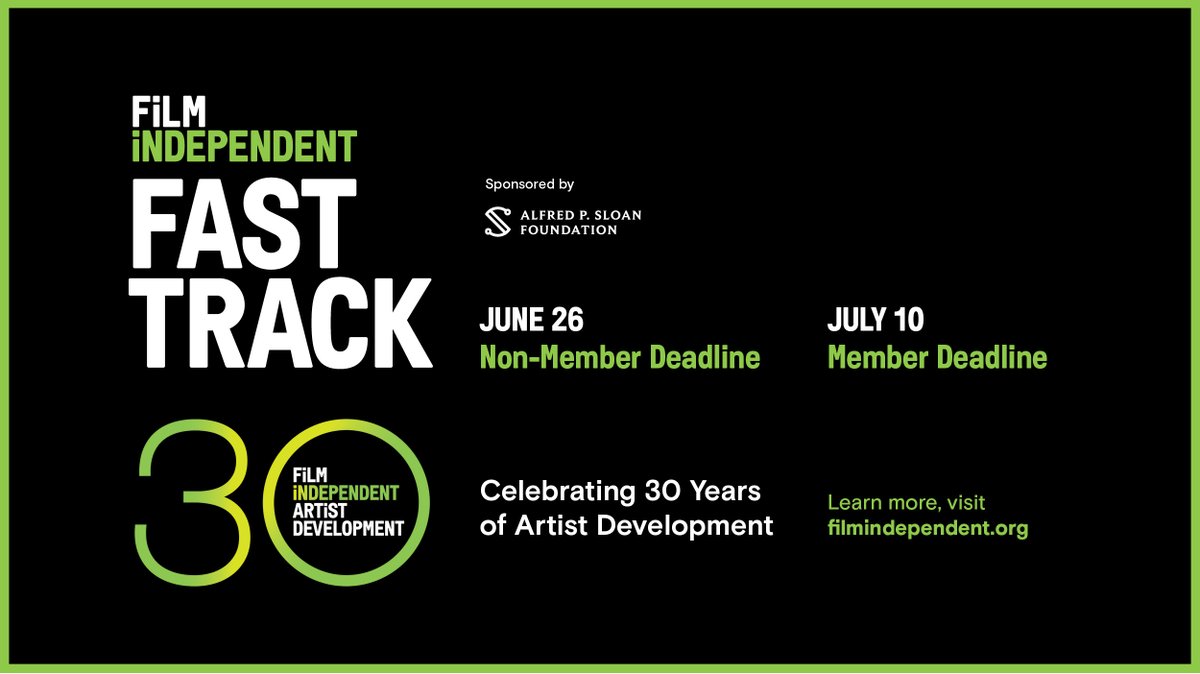 filmindependent's tweet photo. Our #ArtistDevelopment program currently accepting applications with said grant opportunity is #FastTrack! 10 fiction and 5 nonfiction feature projects will be selected for an intensive #filmfinance market. Learn more and apply: https://t.co/J2cLk6MOoq 
#AD30 #ADProud #FiFellows https://t.co/6y2Tkyxmpb