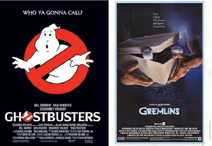 June 8, 1984: the films Ghostbusters & Gremlins were both released in theaters on the same day. #80s