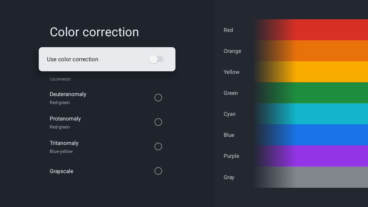 Mishaal Rahman on Twitter "Android TV 14 adds color correction