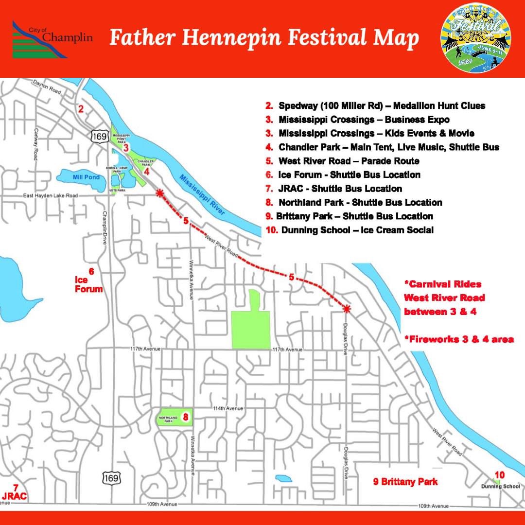 City of Champlin on Twitter "👋 Champlin, the Father Hennepin parade is