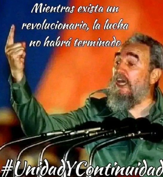 #FidelPorSiempre
Mientras exista un revolucionario, la lucha no habrá terminado
#UnidadYContinuidad