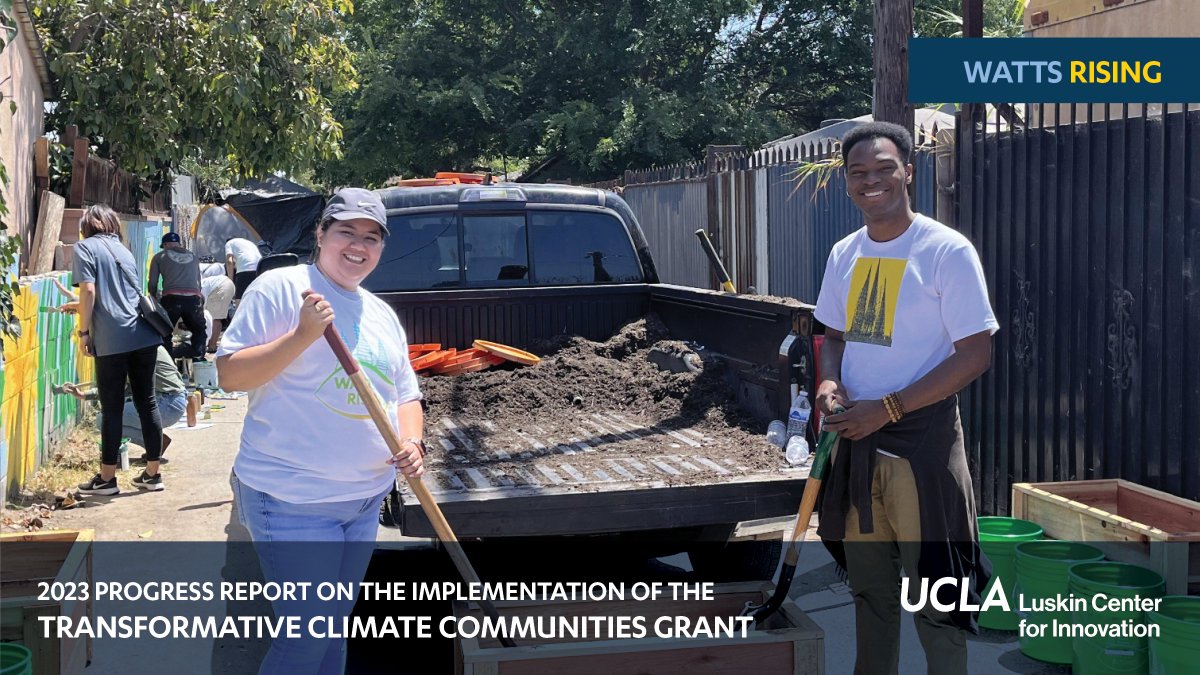 UCLA Luskin Center for Innovation (@luskincenter) on Twitter photo How is <a href="/WattsRising/">WattsRising</a> reducing #GHG emissions while improving the economic & public health of residents?
Check out the annual #TCC progress report by <a href="/UCLALuskin/">UCLA Luskin School of Public Affairs</a>, <a href="/LuskinCenter/">UCLA Luskin Center for Innovation</a>: buff.ly/3ILBi2F with <a href="/CalSGC/">SGC | CA Strategic Growth Council</a> <a href="/CAClimateInvest/">California Climate Investments</a> 1/2 How is <a href="/WattsRising/">WattsRising</a> reducing #GHG emissions while improving the economic & public health of residents?
Check out the annual #TCC progress report by <a href="/UCLALuskin/">UCLA Luskin School of Public Affairs</a>, <a href="/LuskinCenter/">UCLA Luskin Center for Innovation</a>: buff.ly/3ILBi2F with <a href="/CalSGC/">SGC | CA Strategic Growth Council</a> <a href="/CAClimateInvest/">California Climate Investments</a> 1/2