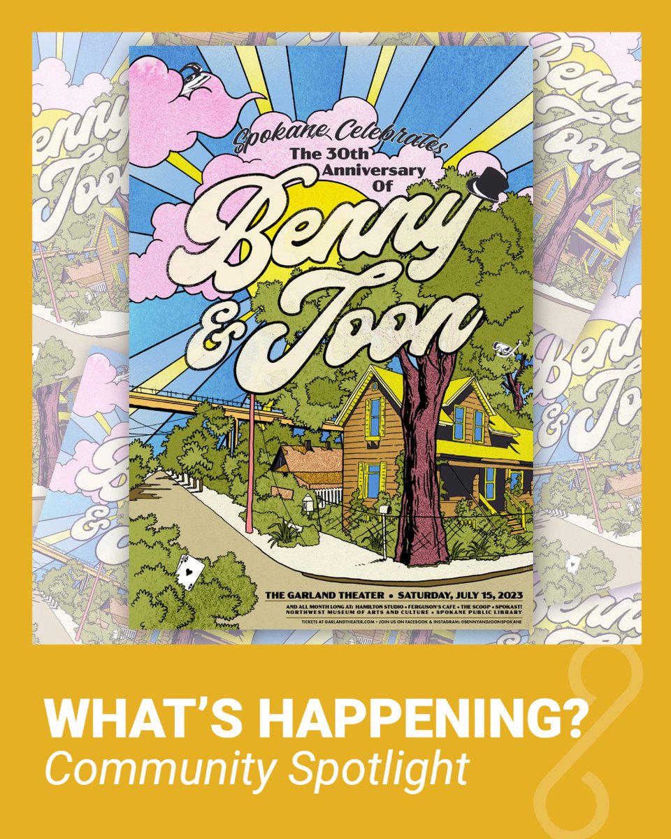 This July, Spokane celebrates the 30th anniversary of Benny &amp; Joon! The locally-filmed cinematic treasure screens at the Garland Theater on July 15th, followed by a short film by Hamilton Studio and a live in-person Q&amp;A with local cast and crew.
linktr.ee/bennyandjoonsp…