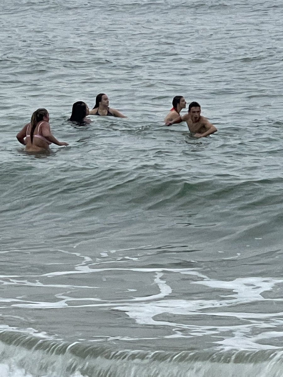 Students are enjoying a swim in the ocean on our last night!