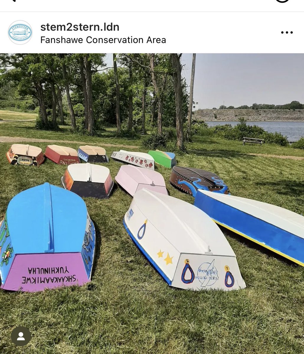 Ready! June 8th launch! 11 schools built &amp; painted boats <a href="/stem2stern_ldn/">Stem2Stern</a> 350 students,135 swim tests, first ever <a href="/TVDSB/">Thames Valley DSB</a> <a href="/SHSM_TVDSB/">@SHSM_TVDSB</a> #ExperienceTVDSB system boat launch  tomorrow. <a href="/UTRCAmarketing/">Upper Thames River Conservation Authority</a> <a href="/WesternRowing/">Western Rowing</a> <a href="/fnmitvdsb/">FNMI Thames Valley</a> <a href="/beAshark/">HUDSON Boat Works</a> @DirFisherTVDSB <a href="/CribbsLeeat/">Leeat Cribbs</a> <a href="/ChristineGiann/">Christine Gianna</a>