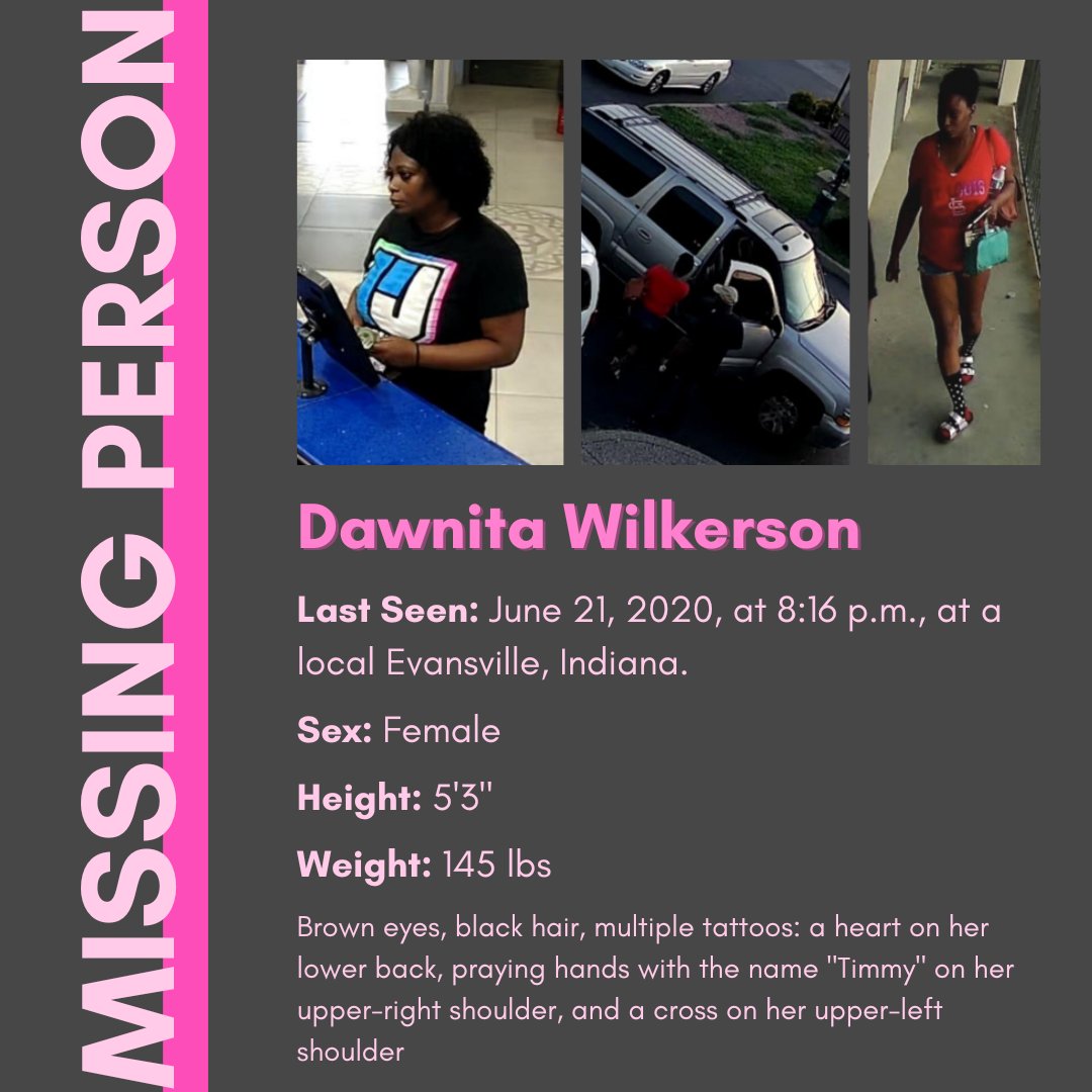 weirdandwicked's tweet photo. 🚨 Help find Dawnita Wilkerson! Last seen in Evansville, Indiana, she vanished on June 21, 2020. If you have any info, contact FBI Indianapolis at 317-595-4000 or Evansville Police at 812-436-7979. Let's bring her home. 🙏💔 #MissingPerson #HelpFindDawnita https://t.co/yyEaaFrRjX