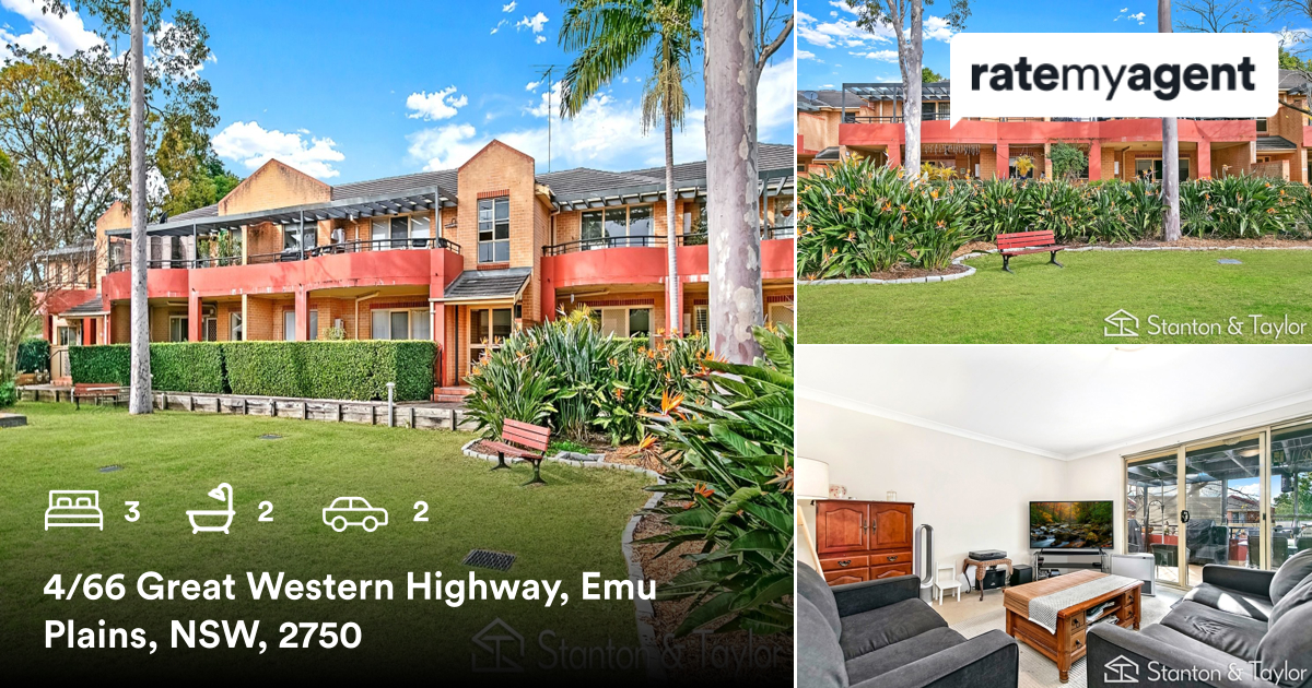 🛌 3 🛀 2 🚘 2
📍 4/66 Great Western Highway, Emu Plains, NSW, 2750

Our agent’s latest listing on #RateMyAgent

rma.reviews/pkO8TUdCu8PP

...
#ratemyagent #realestate #Stanton_and_Taylor_Real_Estate