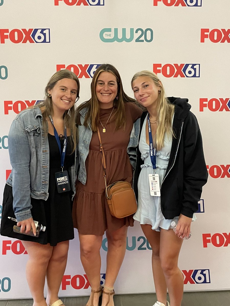 ManeStMirror's tweet image. What a night - a big thank you to #Fox61 for tonight’s awards. Congrats to Julia and Ginger for winning 5k for #Foran hs for their PSA on safe driving for teens. Congrats to Azam and James for being nominated for their hard news story coverage for fire safety ❤️💙 #journalism