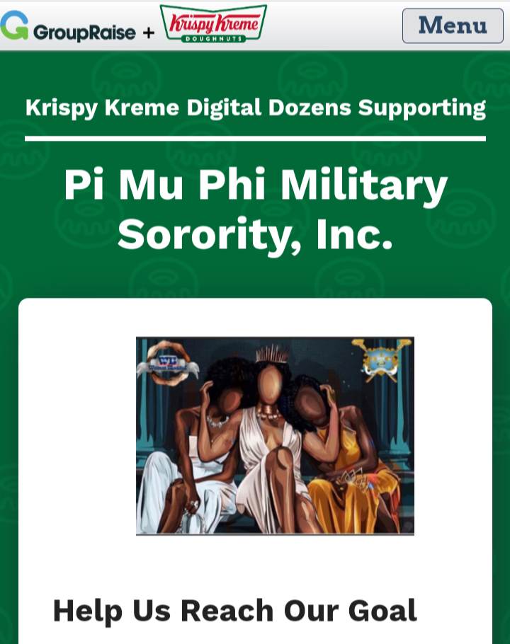 airam75816's tweet photo. ๐๐๐ค๐๐๐ฝ๐ธ๐Donut lovers support Pi Mu Phi Military Sorority, Inc.
https://t.co/kFXKWonvVI #krispykreme @GroupRaise #digitaldozens akrispykremefundraiser @pimuphimilitarysororityinc #donuts #fundraiser #militaryfreshnetwork #pmp #premiernprestige #pimuphi #ourbondcantbebroken https://t.co/g950vNC3iT