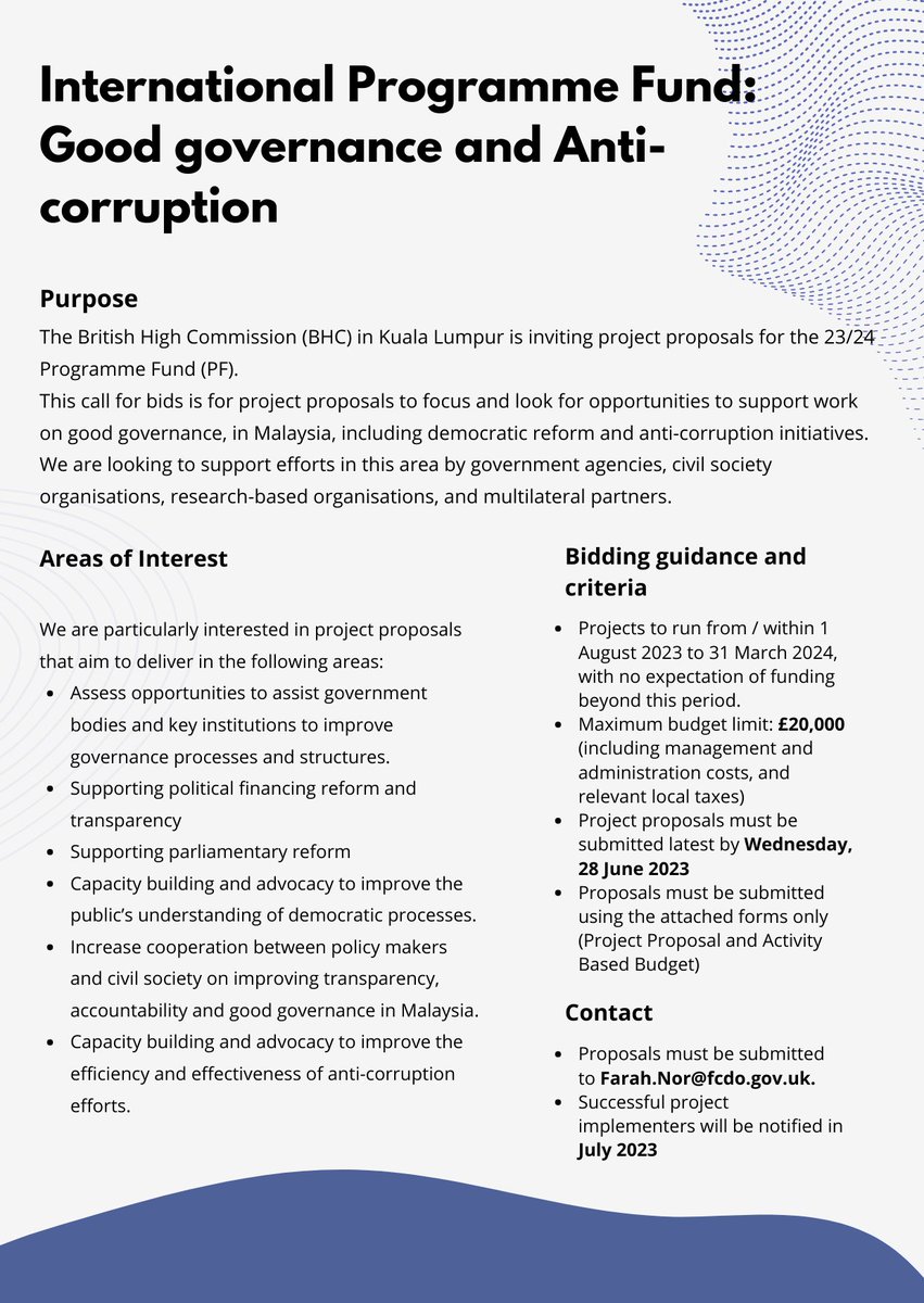 UK in Malaysia🇬🇧 on Twitter "Call for proposals for the 2023/24