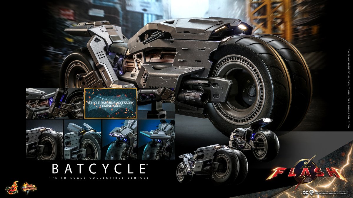 #HotToys 1/6th scale #Batcycle collectible vehicle from #TheFlashMovie is available for pre-order now! bit.ly/43uyrDF