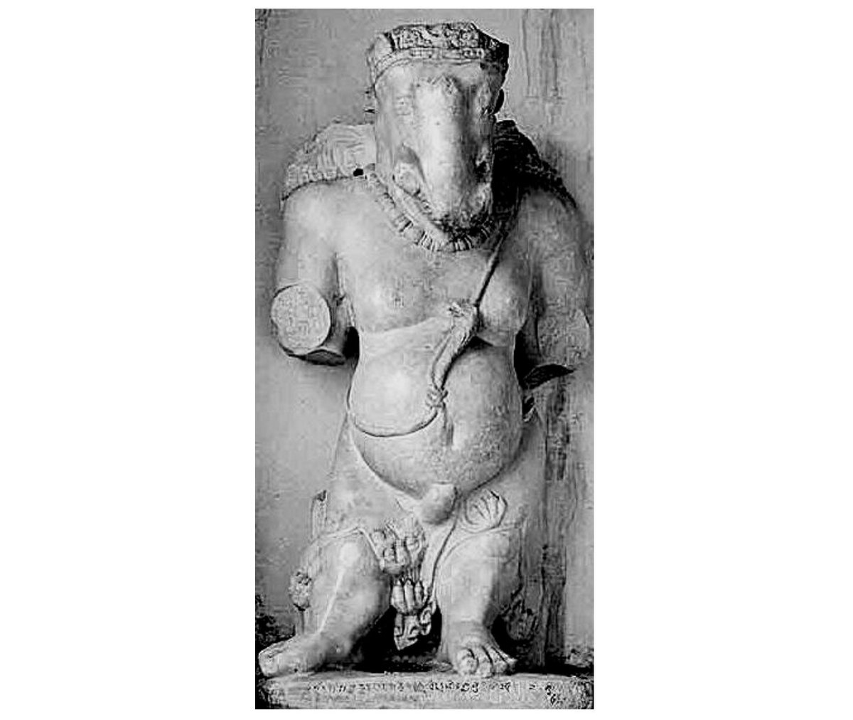 Gardez Ganesha, found in Gardez, the capital of Afghanistan’s Paktia province, is a sculpture depicting the Hindu deity Ganesha. Regarded as a representative example of the Indo-Afghan artistic style, this statue was consecrated by the monarch Khingal in mid 8th century.