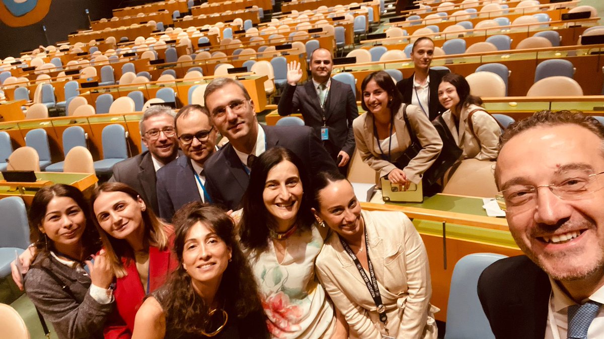 SandroInashvil's tweet photo. #Georgia’s #IDP resolution has been adopted by #UNGA earlier today.

Highest support ever - 100 YES

Lowest number of those voting against - single digit (9) for the first time.

Highest number of cosponsors so far - 64.

Great teamwork! Great success for Georgian diplomacy! https://t.co/I229GI8GXv