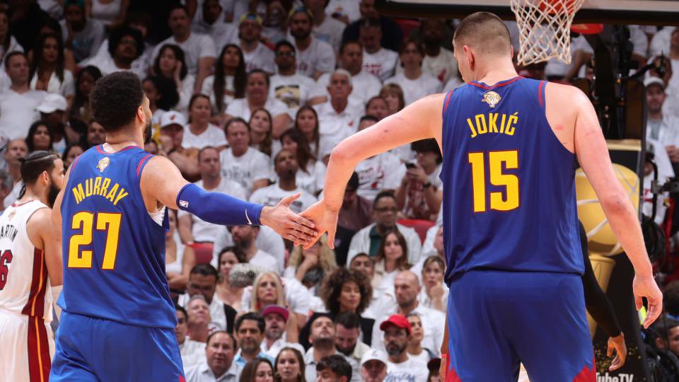 TheStatSquatch's tweet photo. Jamal Murray &amp; Nikola Jokic tonight:

66 PTS, 31 REB, 20 AST

No duo since the 1976 merger has combined for those numbers in a Finals game - the only TRIO of players to combine for those marks in the Finals since 1976 was M. Jordan/S. Pippen/H. Grant in Game 2 of the ‘93 Finals. https://t.co/YA29C68FAa