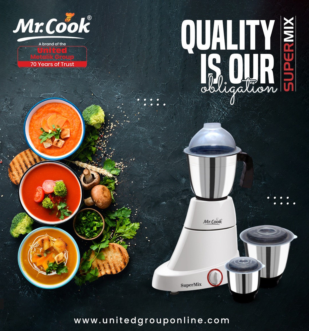 Quality is our OBLIGATION. 
. 
. 
.
 #United #Cookers #Cookware #PressureCookers #HealthyCooking #Deep #roundedkadai #RoundedTawa #Wok #Stwe #Pot #StainlessSteel #Durable #Reliable #PremiumQuality #Tastyfood #Chefchoice #Qualityproduct #Customersatisfaction #bestproductsever
