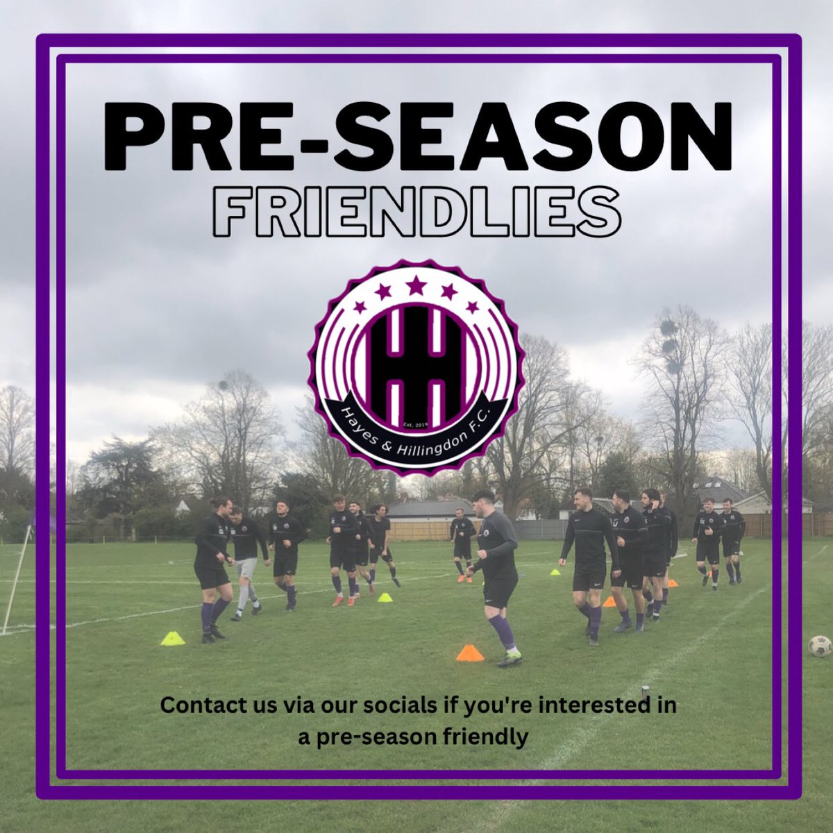 Contact us if you’re interested in sponsoring our club, attending our open trial session or looking for pre season friendlies 👌🏻👊🏼

@swirlesbarbers @Southbournees @RichingsSports 

#HHFC #morethanafootballclub #hayesandhillingdonfc #hhfc 

💜🖤