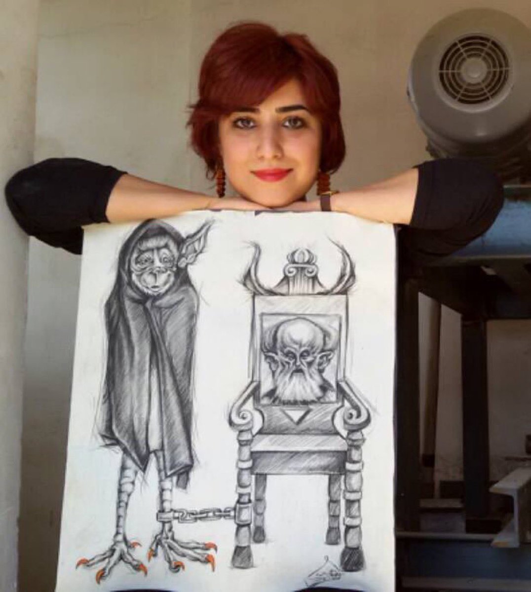 #Iran:
Dit is #AtenaFarghdani, een schilder, karikaturist &voormalig politiek gevangene.
Ze was gisteren gedagvaard voor de rechtbank v Evin.
Ze werd daar gearresteerd, bevestigt zijn advocaat M. Moghimi
Ze is opgesloten in de Evin-gevangenis.
Wees svp haar stem
#WomanLifeFreedom